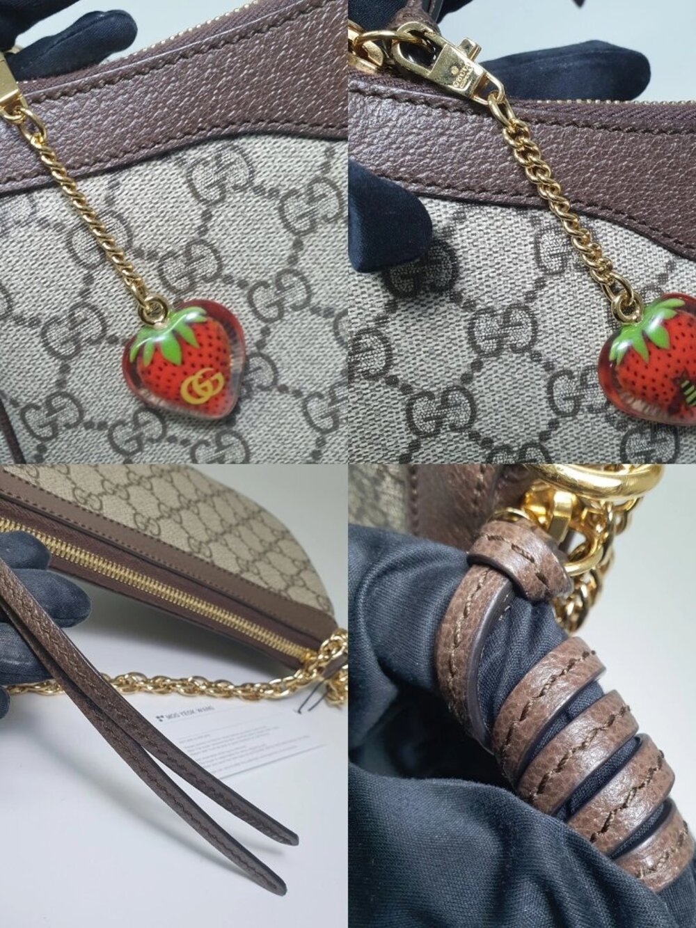 Authentic Gucci Ophidia GG Supreme Chain Shoulder Bag | Designer Pochette - Picture 6 of 12